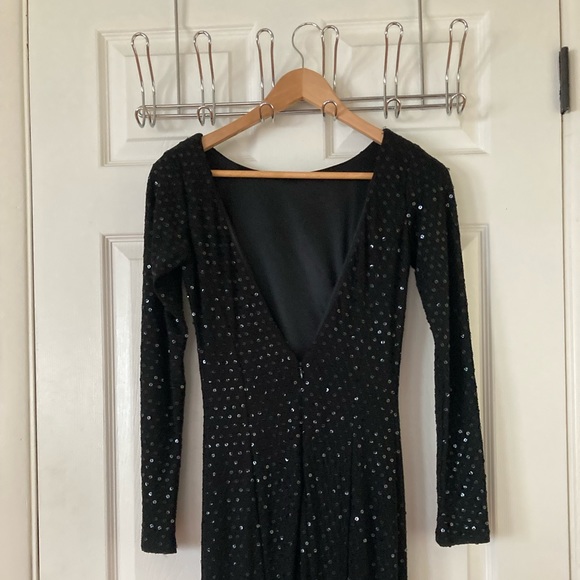 COPY - Cache Maxi Dress Womens 4 Long Black Sequins Formal Prom Glam Sexy Retro… - Picture 10 of 10